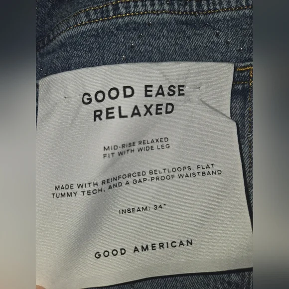NWT Good American Good Ease Relaxed Diamond Jeans - Picture 8 of 10